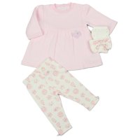 M15953: Baby Girls Quilted Dress, Legging & Headband Outfit (0-9 Months)